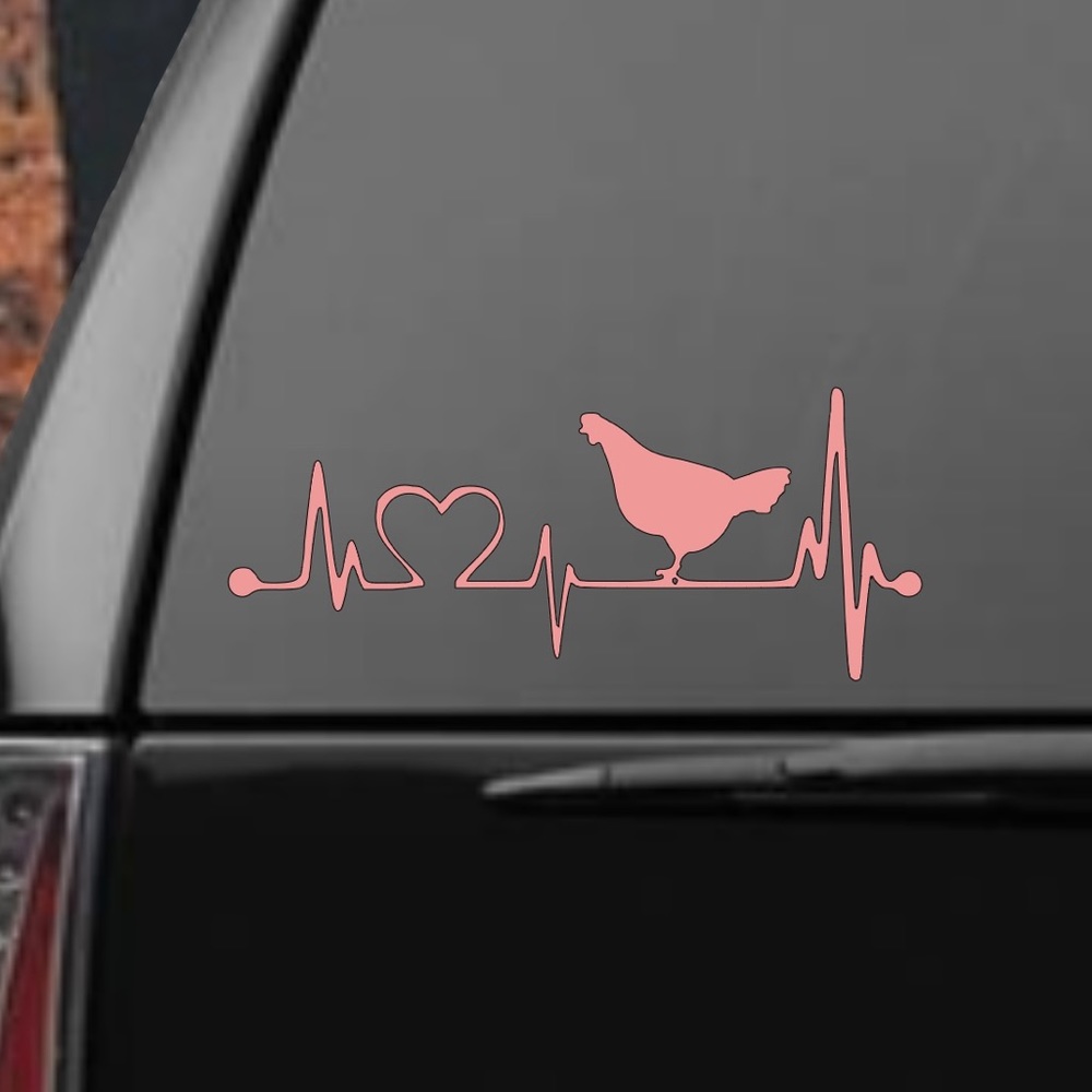 Chicken Heartbeat Decal